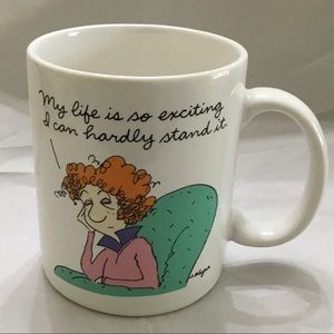 Vintage 1987 my life is so exciting coffee cup mug